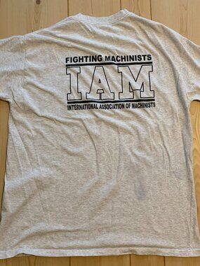 Vintage 90s Association Machinists And Aerospace Workers Union Line T-Shirt XL